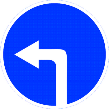 Знак 4.1.3 движение налево - Дорожные знаки - Предписывающие знаки - Магазин Охраны Труда fullBUILD