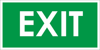 B30 exit (пластик, 300х150 мм) - Знаки безопасности - Вспомогательные таблички - Магазин Охраны Труда fullBUILD