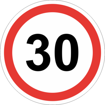 Знак 3.24 ограничение максимальной скорости (30 км/ч) - Дорожные знаки - Запрещающие знаки - Магазин Охраны Труда fullBUILD