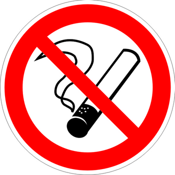 P01 запрещается курить (пленка, 200х200 мм) - Охрана труда на строительных площадках - Знаки безопасности - Магазин Охраны Труда fullBUILD