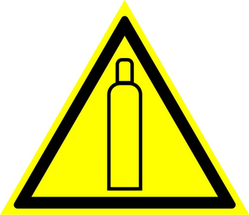 W19 газовый баллон (пластик, сторона 200 мм) - Знаки безопасности - Предупреждающие знаки - Магазин Охраны Труда fullBUILD